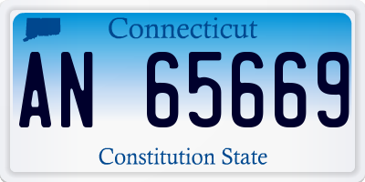 CT license plate AN65669