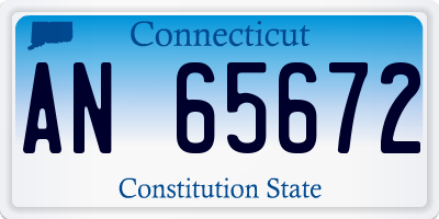 CT license plate AN65672