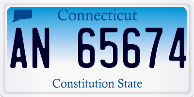CT license plate AN65674
