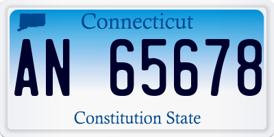 CT license plate AN65678