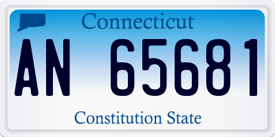 CT license plate AN65681