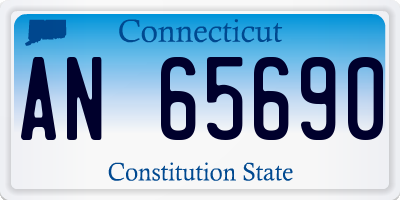 CT license plate AN65690