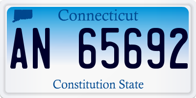 CT license plate AN65692