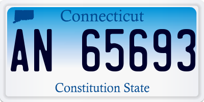CT license plate AN65693