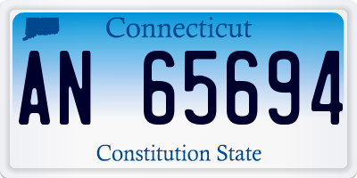 CT license plate AN65694