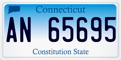 CT license plate AN65695