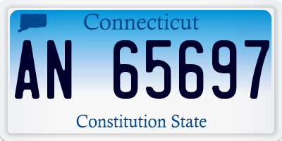 CT license plate AN65697
