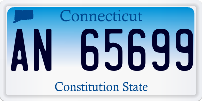 CT license plate AN65699