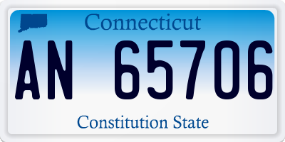 CT license plate AN65706
