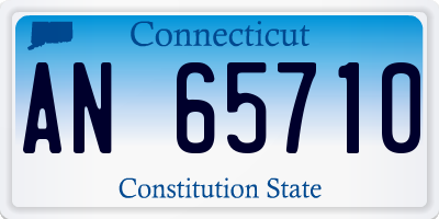 CT license plate AN65710