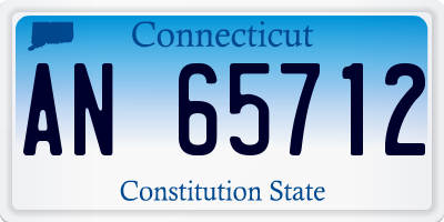 CT license plate AN65712
