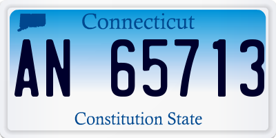 CT license plate AN65713