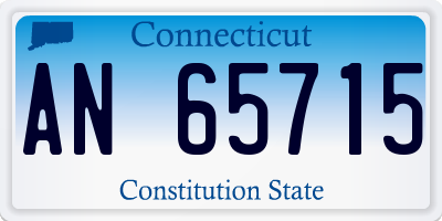 CT license plate AN65715
