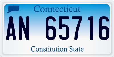 CT license plate AN65716