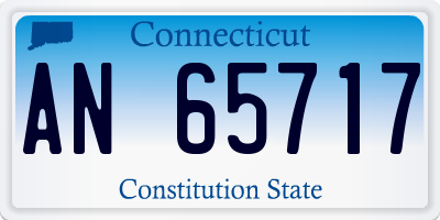 CT license plate AN65717
