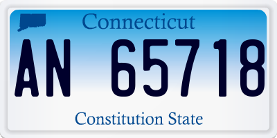 CT license plate AN65718