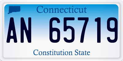 CT license plate AN65719