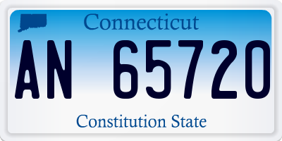 CT license plate AN65720