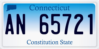 CT license plate AN65721