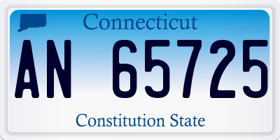 CT license plate AN65725