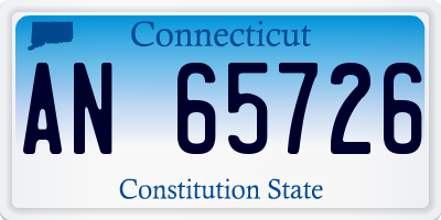 CT license plate AN65726