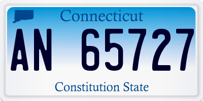 CT license plate AN65727