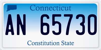 CT license plate AN65730