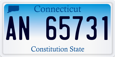 CT license plate AN65731