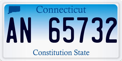 CT license plate AN65732