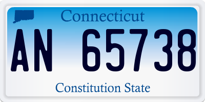 CT license plate AN65738