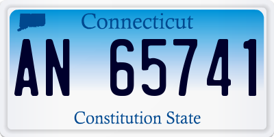 CT license plate AN65741