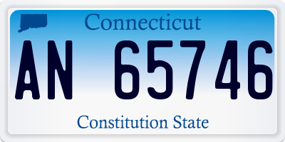 CT license plate AN65746