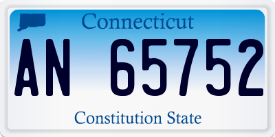 CT license plate AN65752