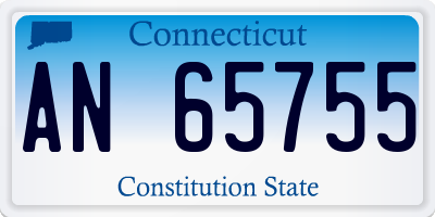 CT license plate AN65755