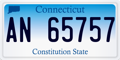 CT license plate AN65757