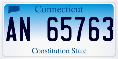 CT license plate AN65763