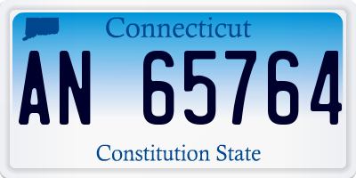 CT license plate AN65764