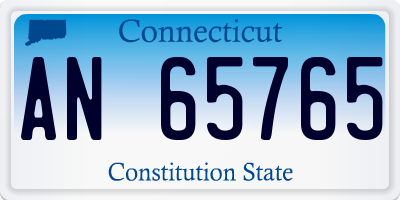 CT license plate AN65765