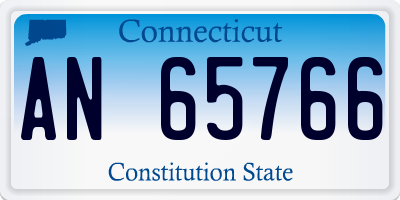 CT license plate AN65766