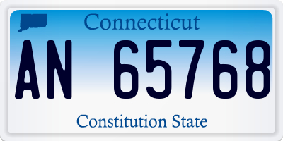 CT license plate AN65768
