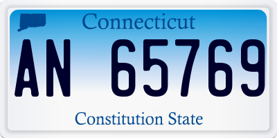 CT license plate AN65769
