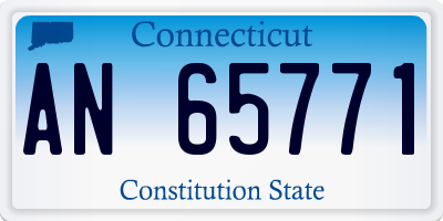 CT license plate AN65771
