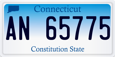 CT license plate AN65775