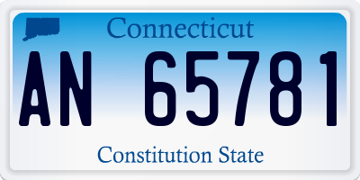 CT license plate AN65781