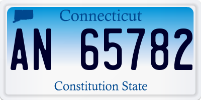 CT license plate AN65782