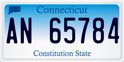 CT license plate AN65784