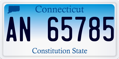 CT license plate AN65785