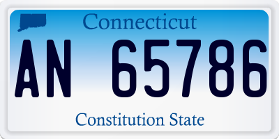 CT license plate AN65786