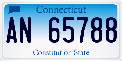 CT license plate AN65788