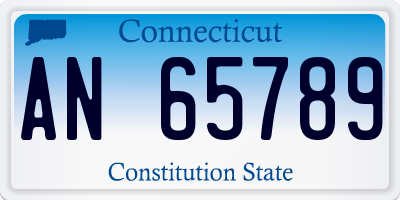 CT license plate AN65789